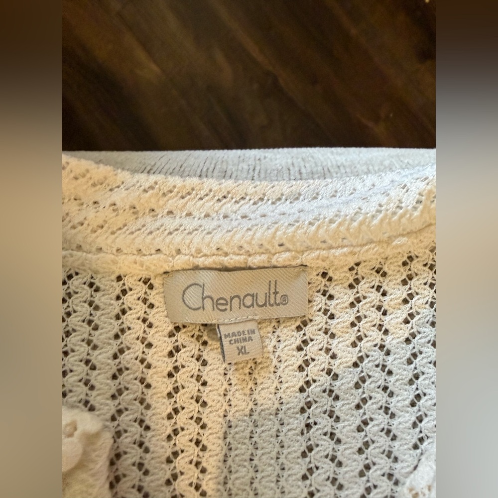 Chenault Cream Knit Sleeveless  2 piece beach Set size xl - Picture 2 of 4